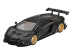 Lamborghini Aventador "LB-Works" Matt Black with Carbon Hood Limited Edition 1/64 Diecast Model Car by Mini GT-1