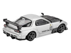 Mazda RX-7 RE-Amemiya Silver Metallic with Matt Black Hood Limited Edition 1/64 Diecast Model Car by Mini GT