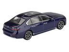BMW i7 xDrive60 Tanzanite Blue Metallic with Sun Roof Limited Edition 1/64 Diecast Model Car by Mini GT-2