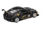 Toyota GR86 "LB-Nation - Liberty Walk" #24 Black with Carbon Hood and Gold Graphics Limited Edition 1/64 Diecast Model Car by Mini GT-1