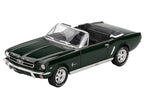 1964 Ford Mustang Convertible Highland Green Limited Edition 1/64 Diecast Model Car by Mini GT-2
