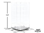 Acrylitower Showcase 24 Car Display Desktop Spinner with Cover Clear "Mijo Exclusives" for 1/64 Scale Models-0