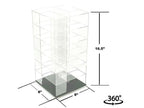Acrylitower Showcase Large 24 Car Display Desktop Spinner with Cover Clear "Mijo Exclusives" for 1/64 Scale Models-1