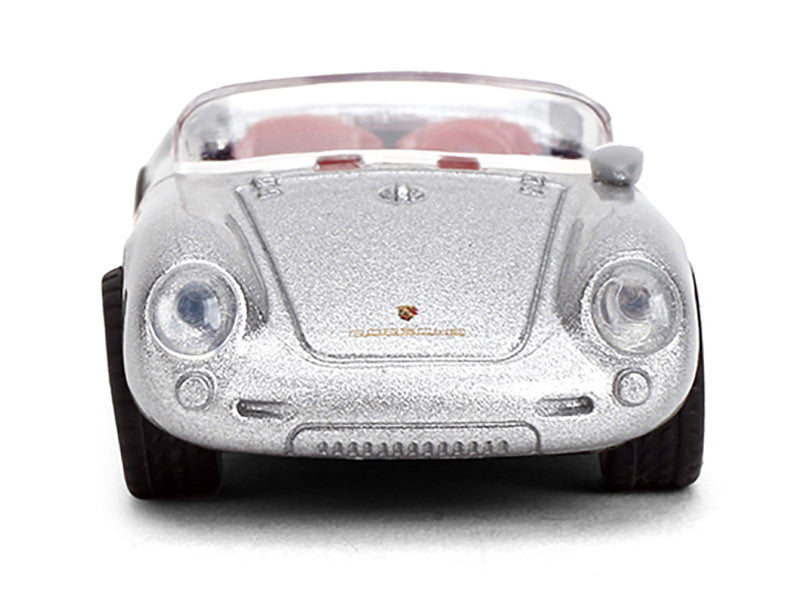 1955 Porsche 550 Spyder Silver Metallic with Red Interior "Collection" Series 1/64 Diecast Model Car by Majorette-0