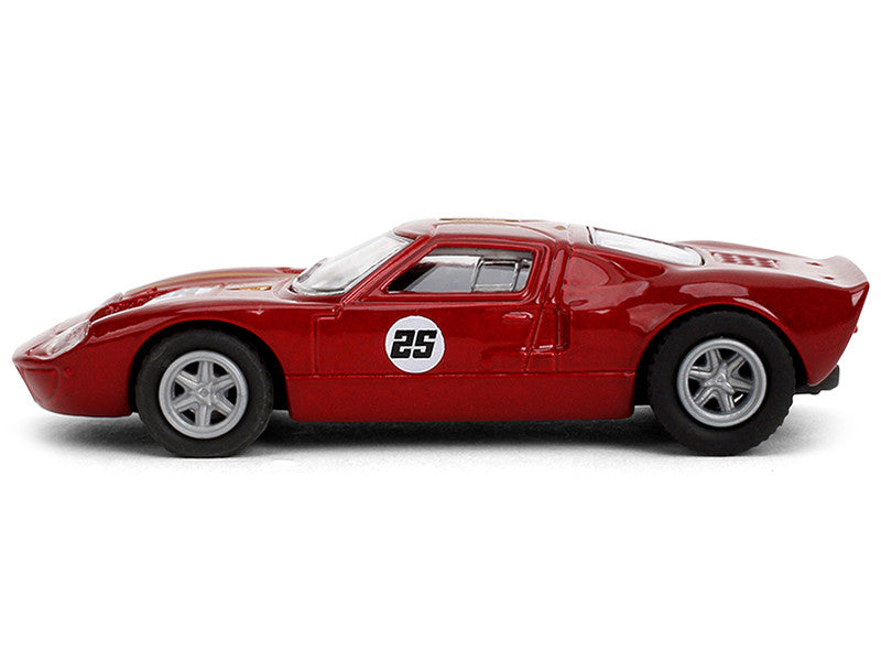1965 Ford GT40 MK1 #25 Red Metallic with Gold Stripes "Collection" Series 1/64 Diecast Model Car by Majorette-1