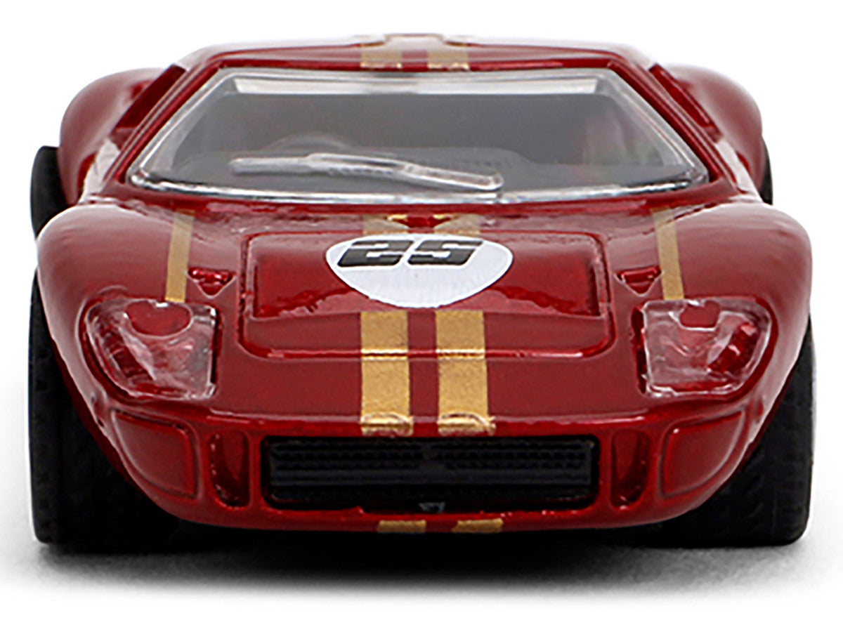 1965 Ford GT40 MK1 #25 Red Metallic with Gold Stripes "Collection" Series 1/64 Diecast Model Car by Majorette-3