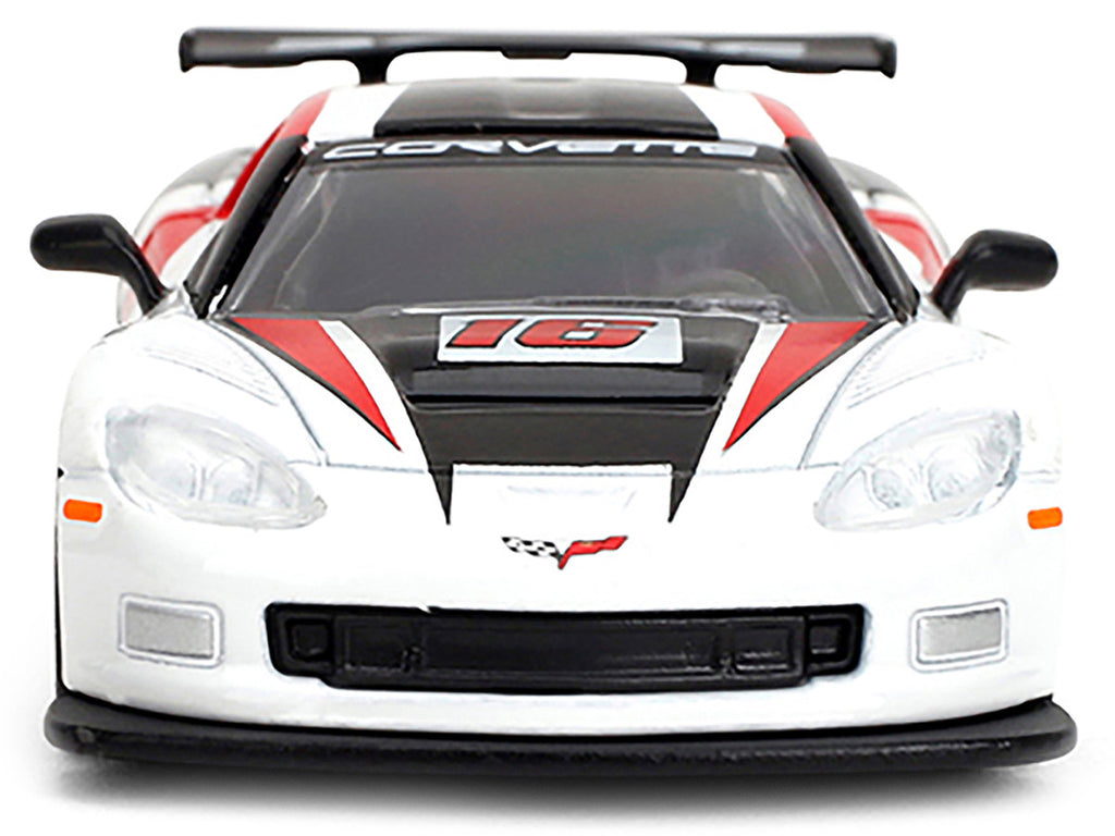 2005 Chevrolet Corvette C6R #16 White with Black and Red Graphics "Collection" Series 1/64 Diecast Model Car by Majorette-1