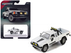1985 Toyota Hilux SR5 Pickup Truck White with Black Graphics "Collection" Series 1/64 Diecast Model Car by Majorette-4