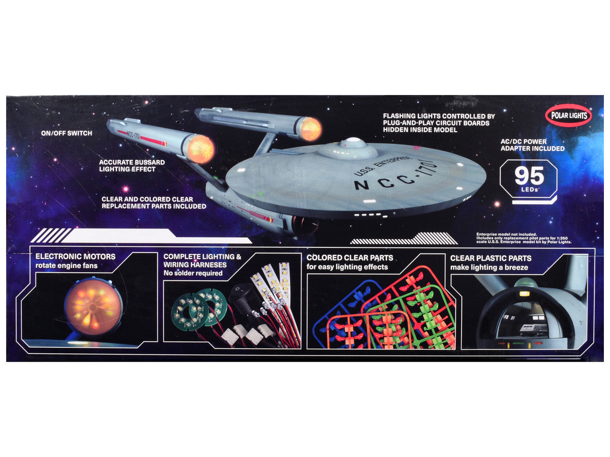 Skill 2 Model Kit Star Trek The Original Series USS Enterprise 60th Anniversary Lighting Set for 1/350 Scale Model by Polar Lights-2