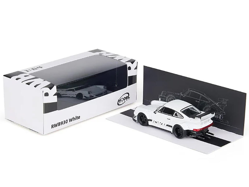 RWB 930 Matt White with Black Stripes 1/64 Diecast Model Car by Model Model