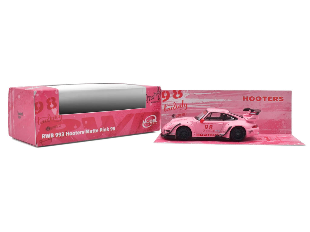 RWB 993 #98 "Hooters" Matt Pink 1/64 Diecast Model Car by Model Model