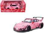 RWB 993 #98 "Hooters" Matt Pink 1/64 Diecast Model Car by Model Model-0