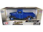 1937 Ford Pickup Truck Blue Metallic and Black "American Classics" 1/24 Diecast Model Car by Motormax-2