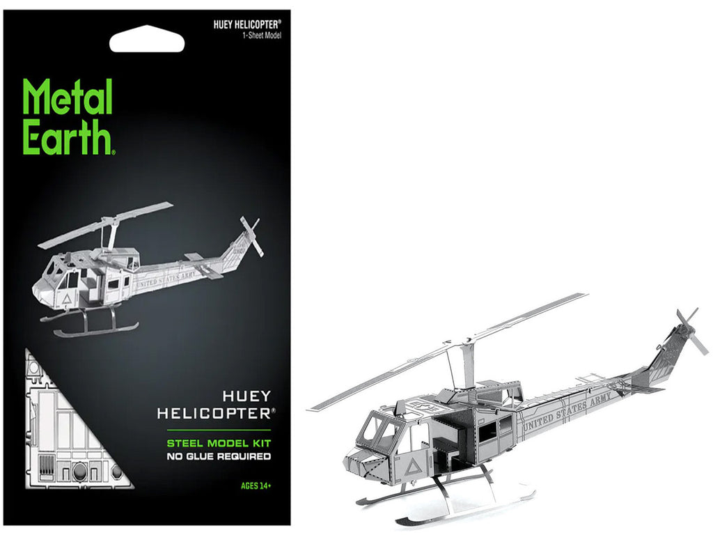Model Kit Bell UH-1 Iroquois "Huey" Helicopter "United States Army" (Easy Difficulty) Steel Model by Metal Earth-4