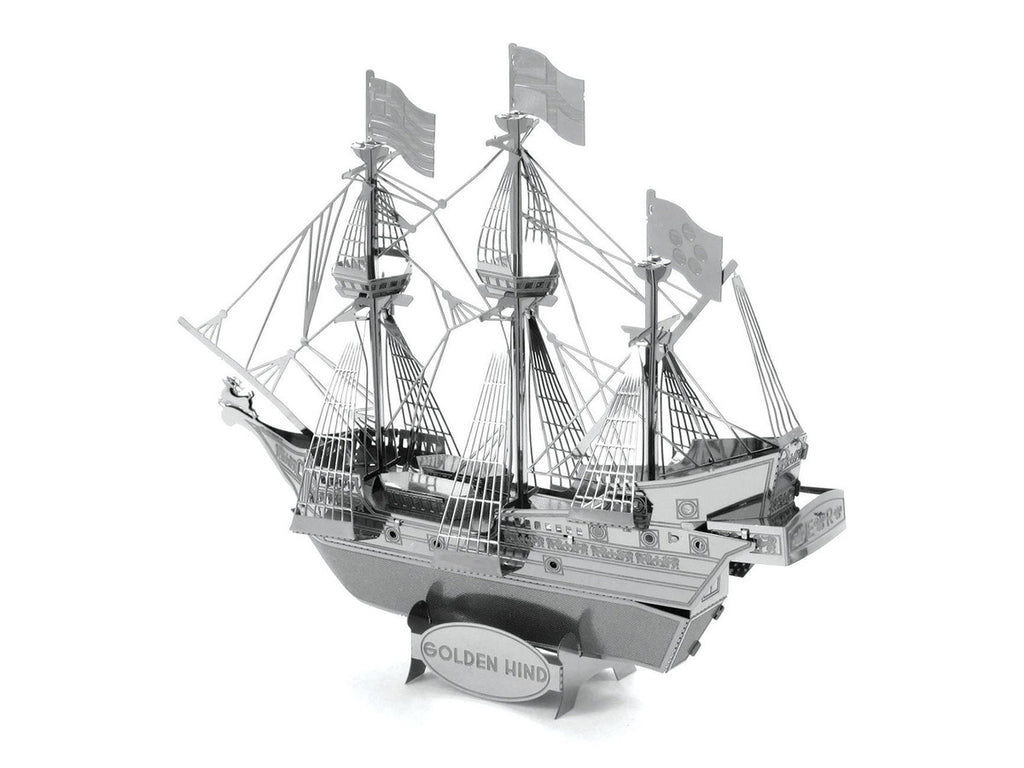 Model Kit Golden Hind Galleon (Moderate Difficulty) Steel Model by Metal Earth-2