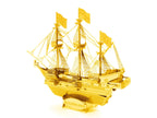 Model Kit Golden Hind Galleon Gold Version (Moderate Difficulty) Steel Model by Metal Earth-3