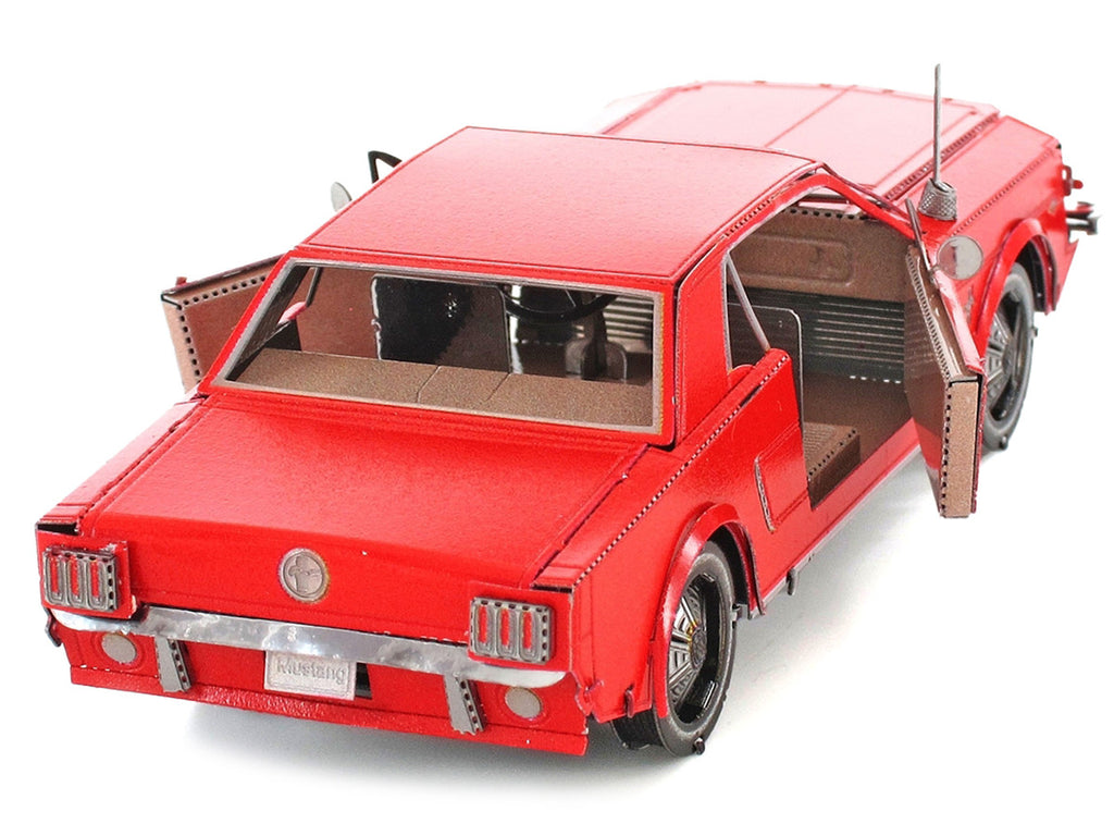 Model Kit 1965 Ford Mustang Red (Moderate Difficulty) Steel Model by Metal Earth-2