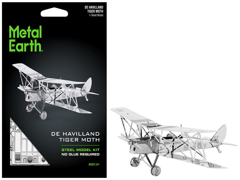 Model Kit De Havilland Tiger Moth Trainer Aircraft (Moderate Difficulty) Steel Model by Metal Earth-4