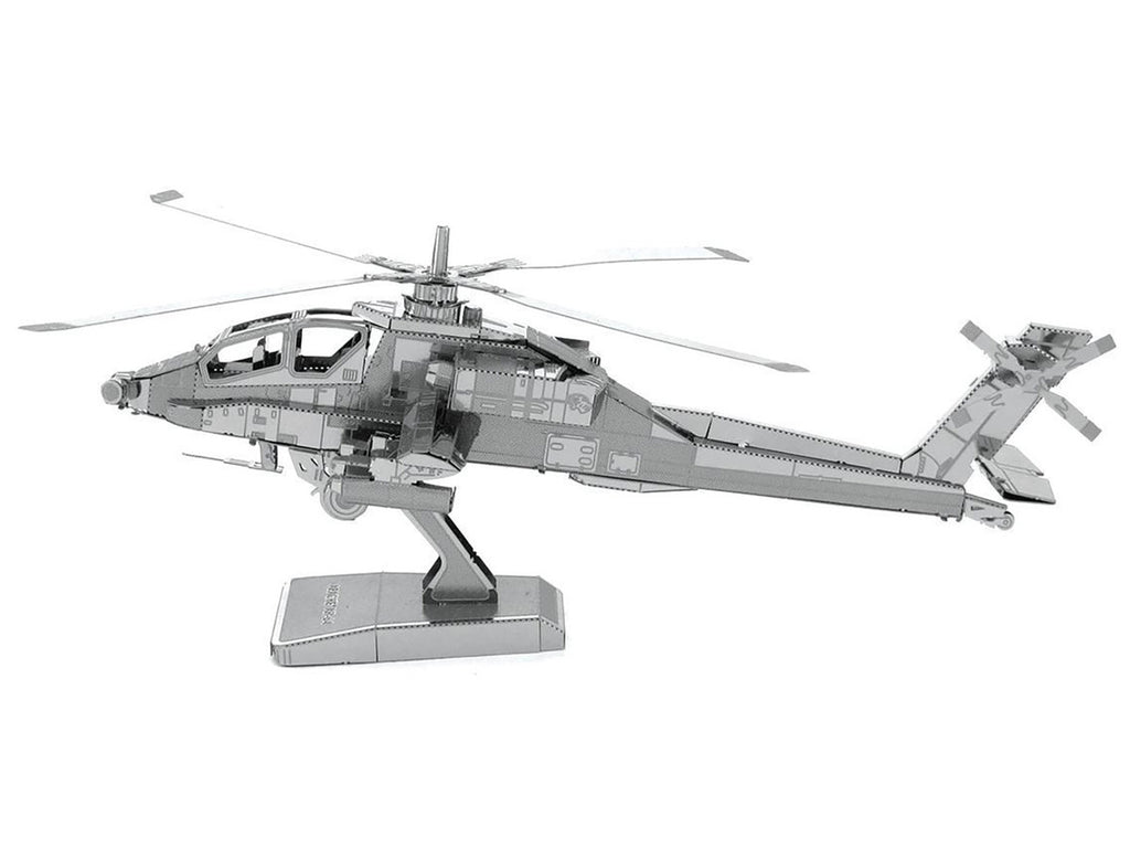 Model Kit Boeing AH-64 Apache Attack Helicopter (Moderate Difficulty) Steel Model by Metal Earth-1