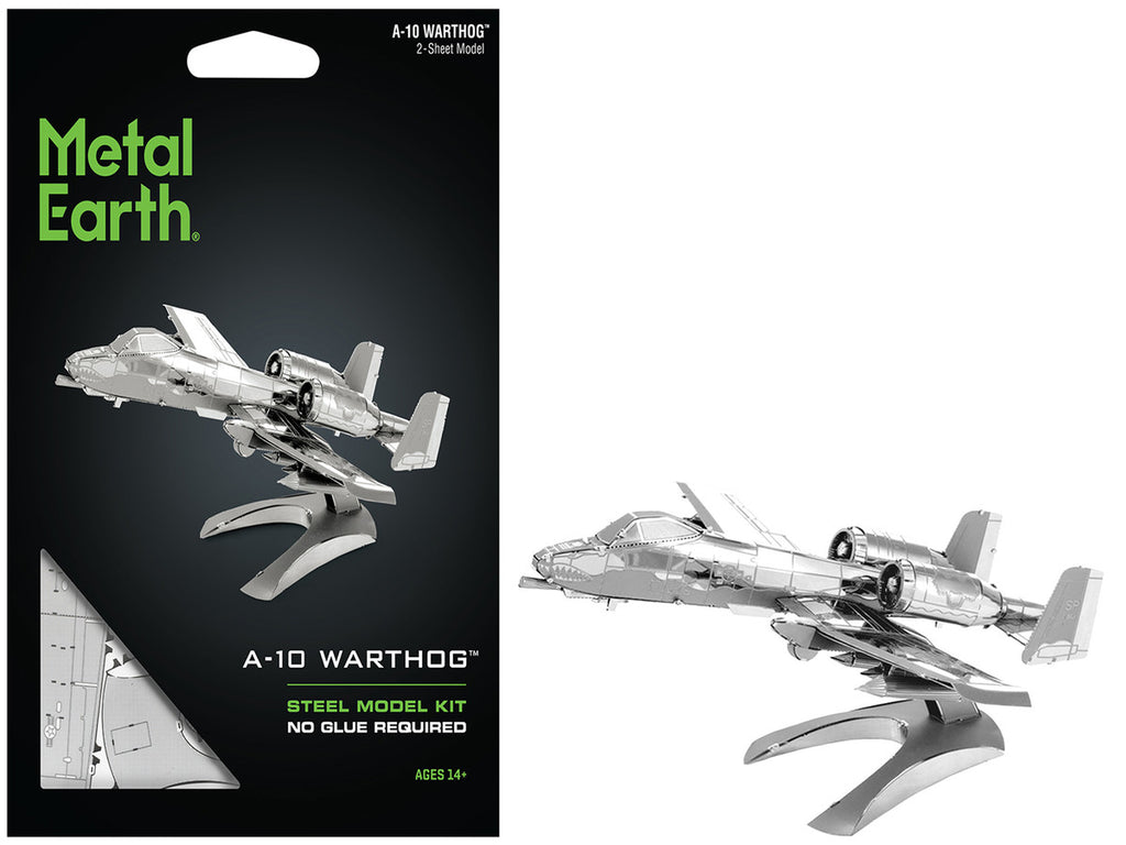 Model Kit Fairchild Republic A-10 Thunderbolt II "Warthog" Attack Aircraft (Moderate Difficulty) Steel Model by Metal Earth-4