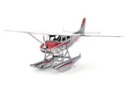 Model Kit Cessna 182 Floatplane White and Red (Moderate Difficulty) Steel Model by Metal Earth-1