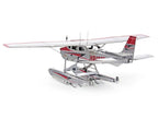 Model Kit Cessna 182 Floatplane White and Red (Moderate Difficulty) Steel Model by Metal Earth-3
