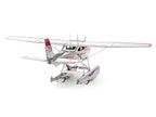 Model Kit Cessna 182 Floatplane White and Red (Moderate Difficulty) Steel Model by Metal Earth-2