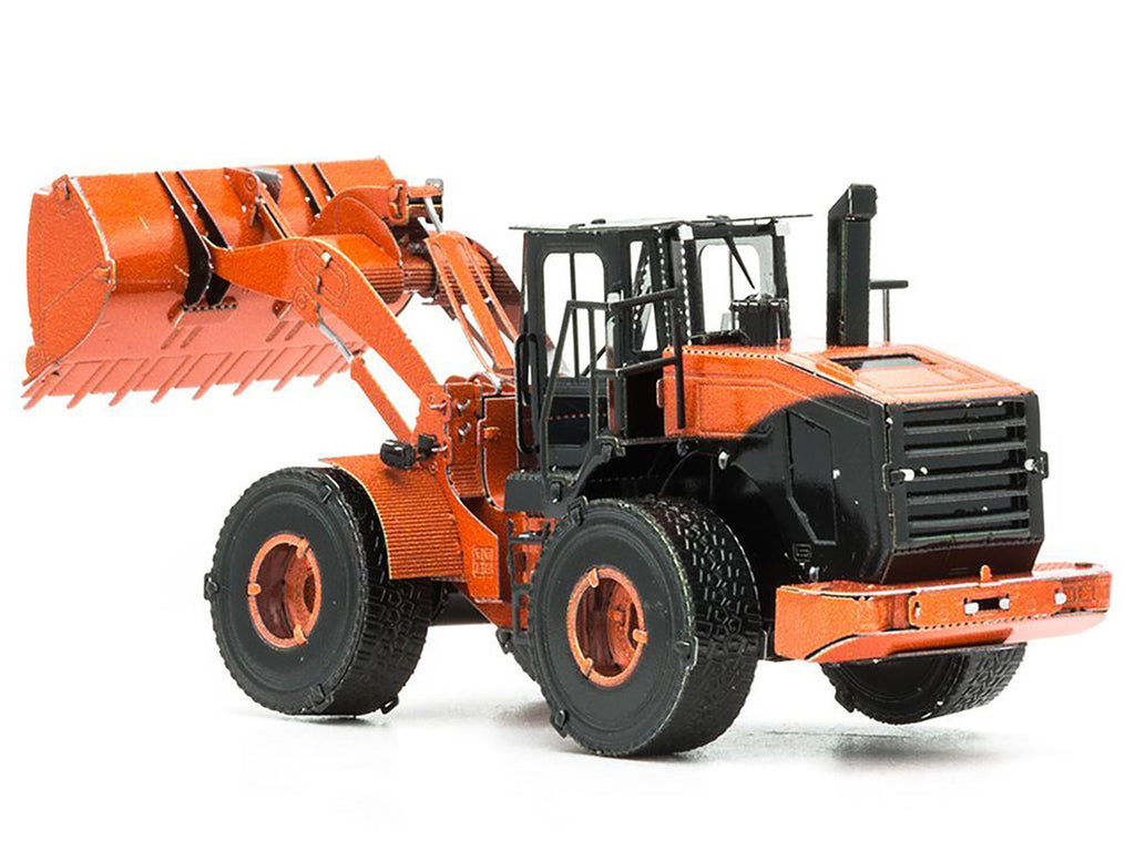 Model Kit Wheel Loader Orange and Black (Challenging Difficulty) Steel Model by Metal Earth-0