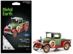 Model Kit 1931 Ford Model A Pickup Truck Green (Moderate Difficulty) Steel Model by Metal Earth-4