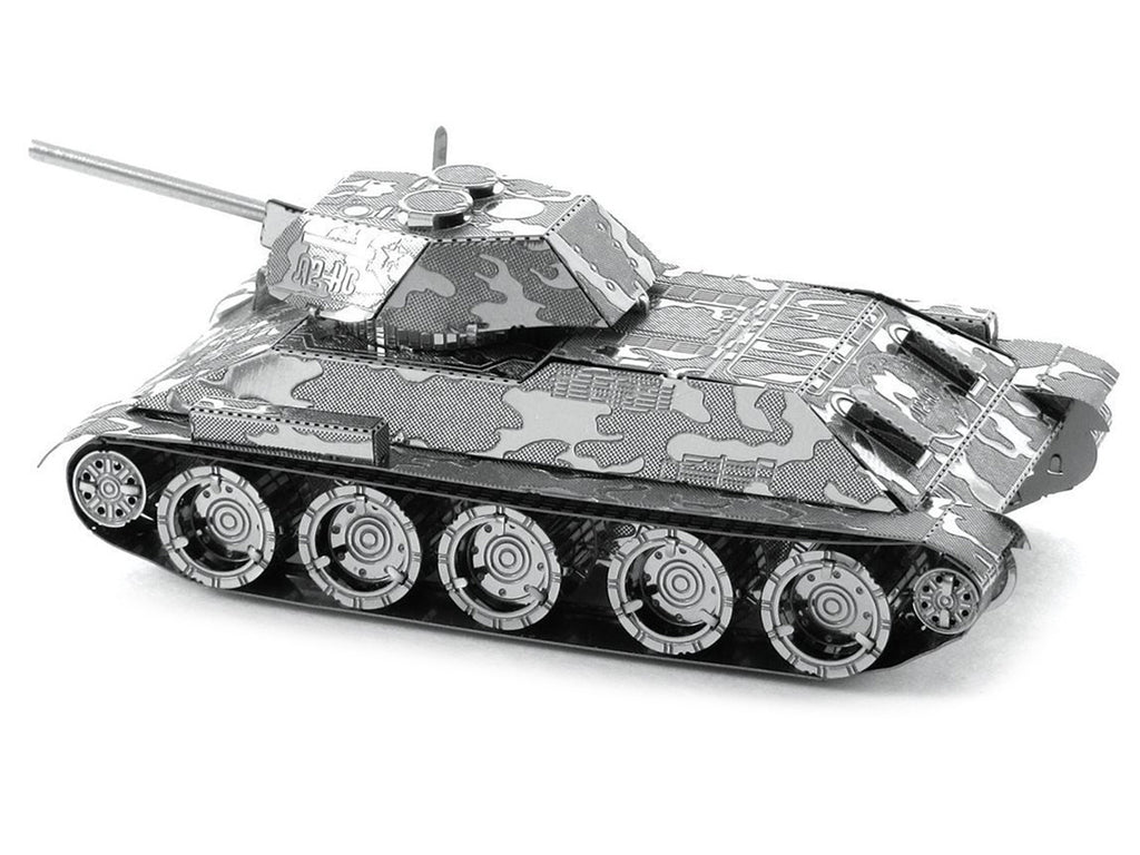 Model Kit Soviet T-34 Tank (Moderate Difficulty) Steel Model by Metal Earth-1