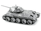 Model Kit Soviet T-34 Tank (Moderate Difficulty) Steel Model by Metal Earth-1