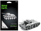 Model Kit Soviet T-34 Tank (Moderate Difficulty) Steel Model by Metal Earth-4