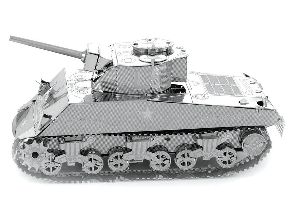 Model Kit American Sherman Tank (Moderate Difficulty) Steel Model by Metal Earth-3