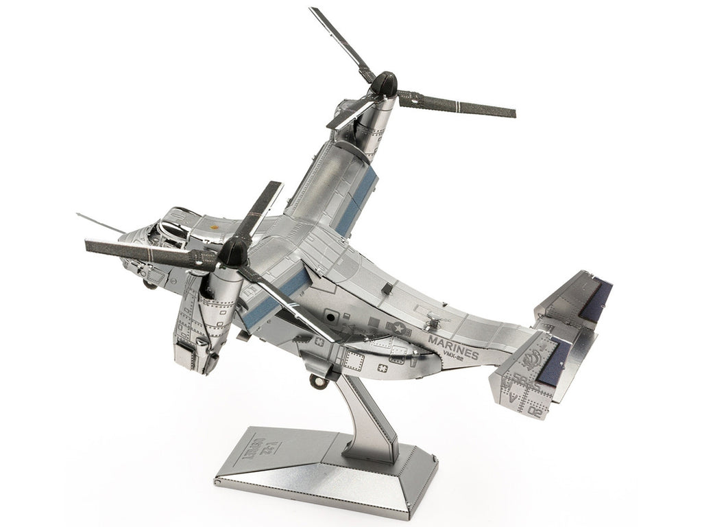 Model Kit Bell Boeing V-22 Osprey Aircraft "United States Military" (Challenging Difficulty) Steel Model by Metal Earth-3