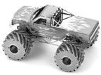Model Kit Monster Truck with Flame Graphics (Moderate Difficulty) Steel Model by Metal Earth-1