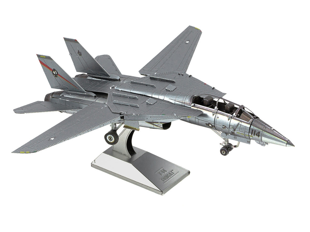 Model Kit Grumman F-14 Tomcat Fighter Aircraft "United States Navy" (Challenging Difficulty) Steel Model by Metal Earth-1