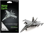Model Kit Boeing F/A-18 Super Hornet Fighter Aircraft "United States Navy" (Moderate Difficulty) Steel Model by Metal Earth-4