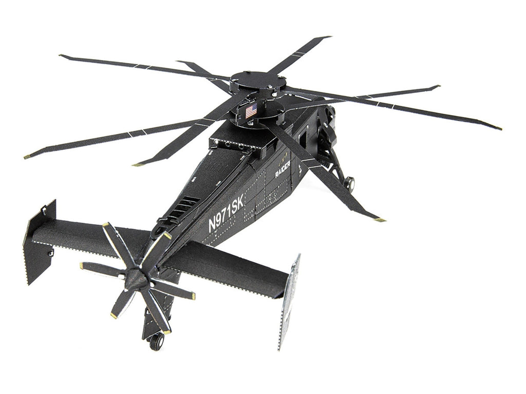 Model Kit Sikorsky S-97 Raider Attack Helicopter "United States Army" (Challenging Difficulty) Steel Model by Metal Earth-1
