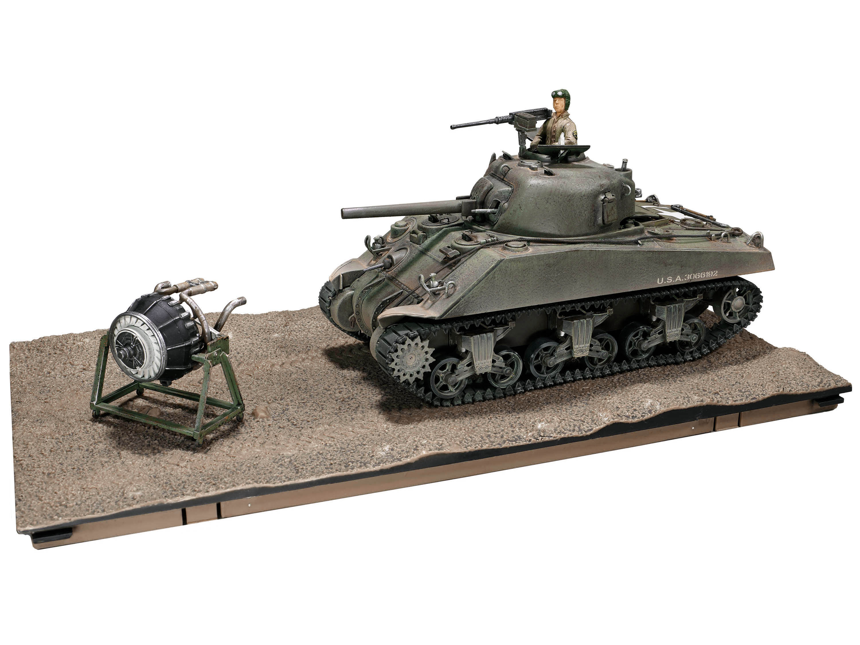 Sherman M4 (75) Medium Tank U.S. "753th Tank Battalion Gustav Line Italy" (1944) "Engine Plus" Series 1/32 Diecast Model by Metal Proud