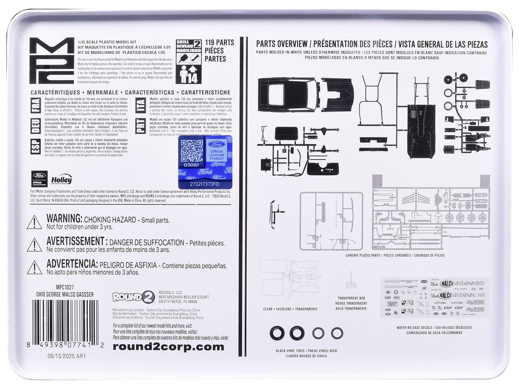Skill 2 Model Kit Ohio George's Malco Gasser with Collector's Tin 1/25 Scale Model by MPC