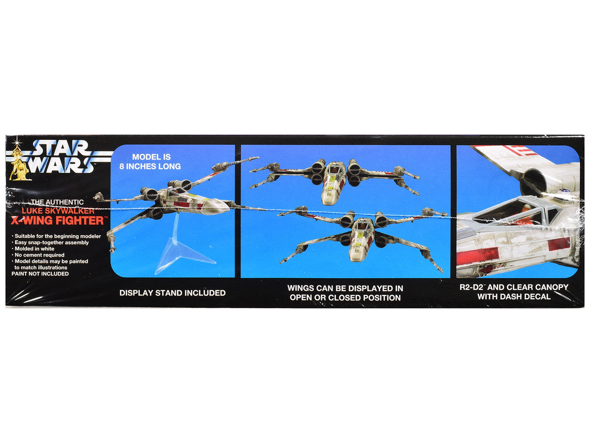 Skill 2 Snap Model Kit Luke Skywalker X-Wing Fighter "Star Wars: A New Hope" (1977) Movie 1/63 Scale Model by MPC-1