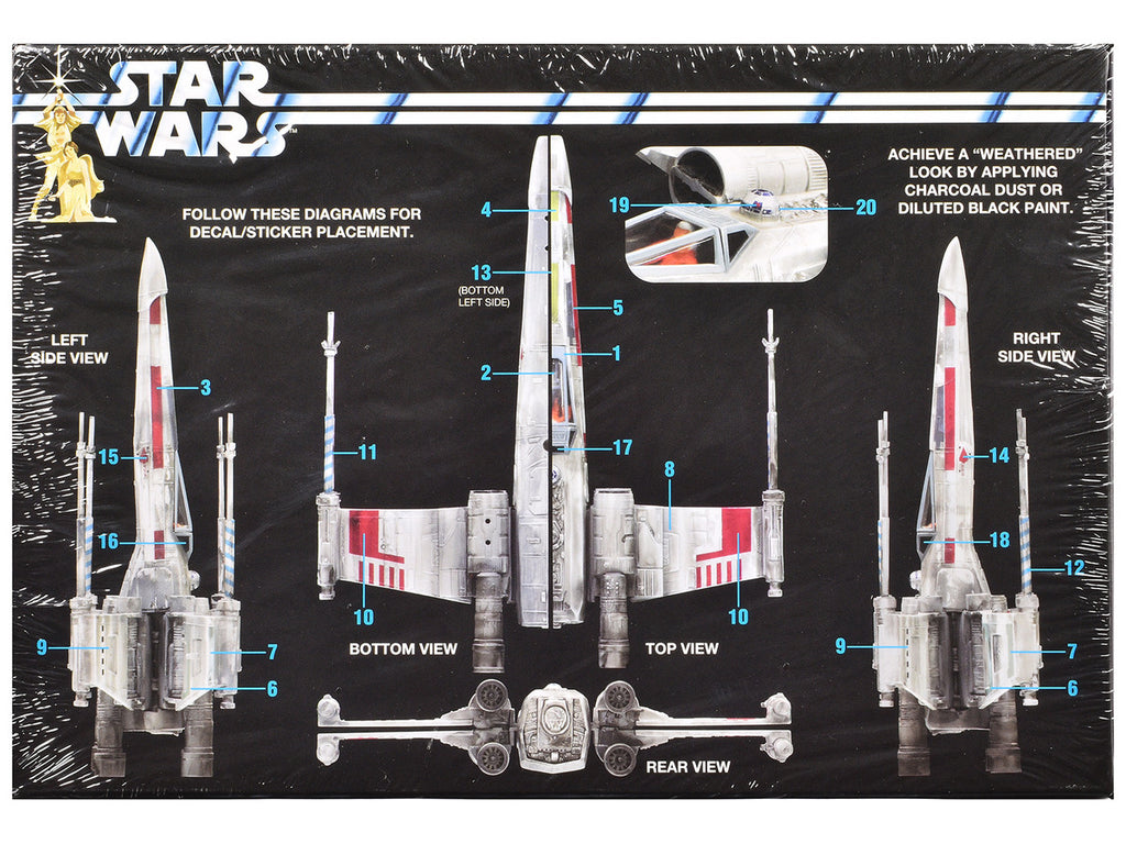 Skill 2 Snap Model Kit Luke Skywalker X-Wing Fighter "Star Wars: A New Hope" (1977) Movie 1/63 Scale Model by MPC-3