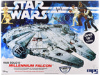 Skill 3 Model Kit Han Solo's Millennium Falcon "Star Wars: A New Hope" (1977) Movie 1/72 Scale Model by MPC-0