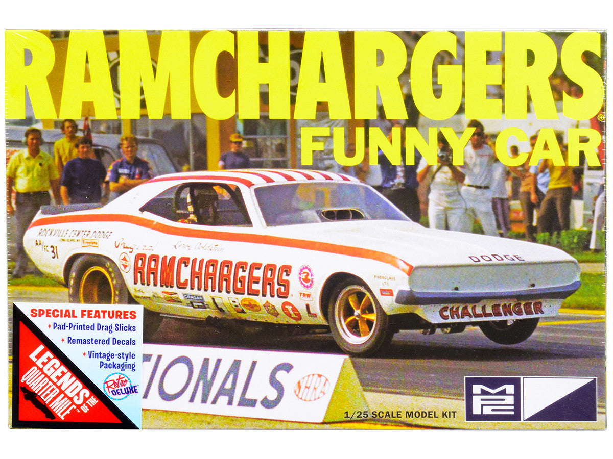 Skill 2 Model Kit Dodge Challenger Ramchargers Funny Car "Legends of the Quarter Mile" 1/25 Scale Model by MPC-0