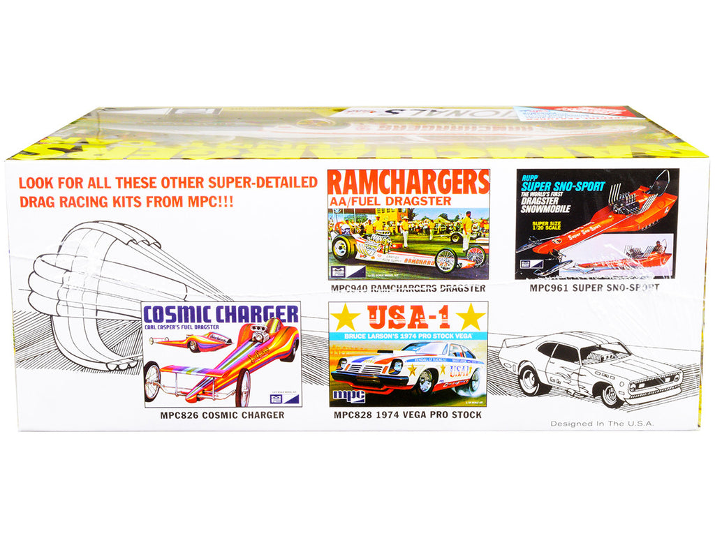 Skill 2 Model Kit Dodge Challenger Ramchargers Funny Car "Legends of the Quarter Mile" 1/25 Scale Model by MPC-2