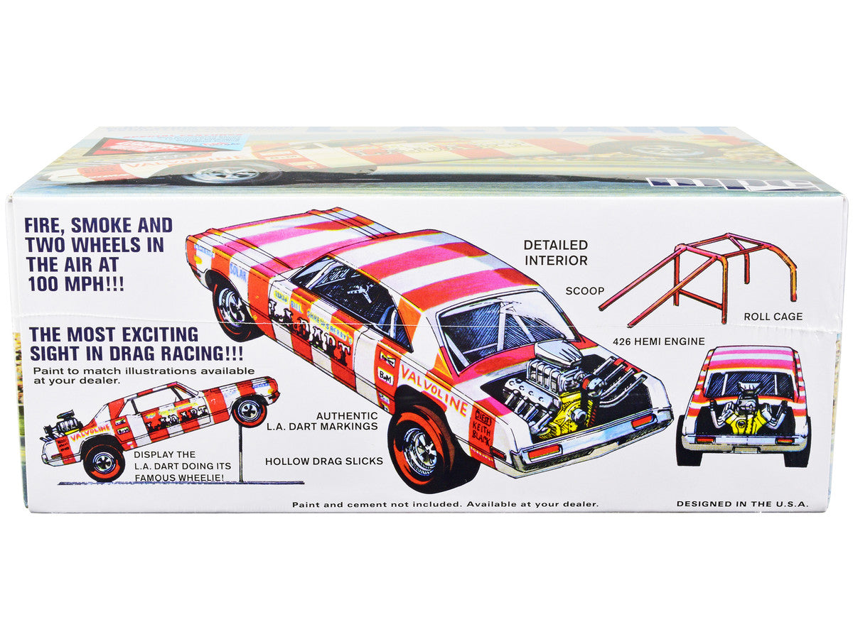 Skill 2 Model Kit Bill Shrewsberry's L.A. Dart Wheelstander Drag Car "Legends of the Quarter Mile" Series 1/25 Scale Model Car by MPC-2