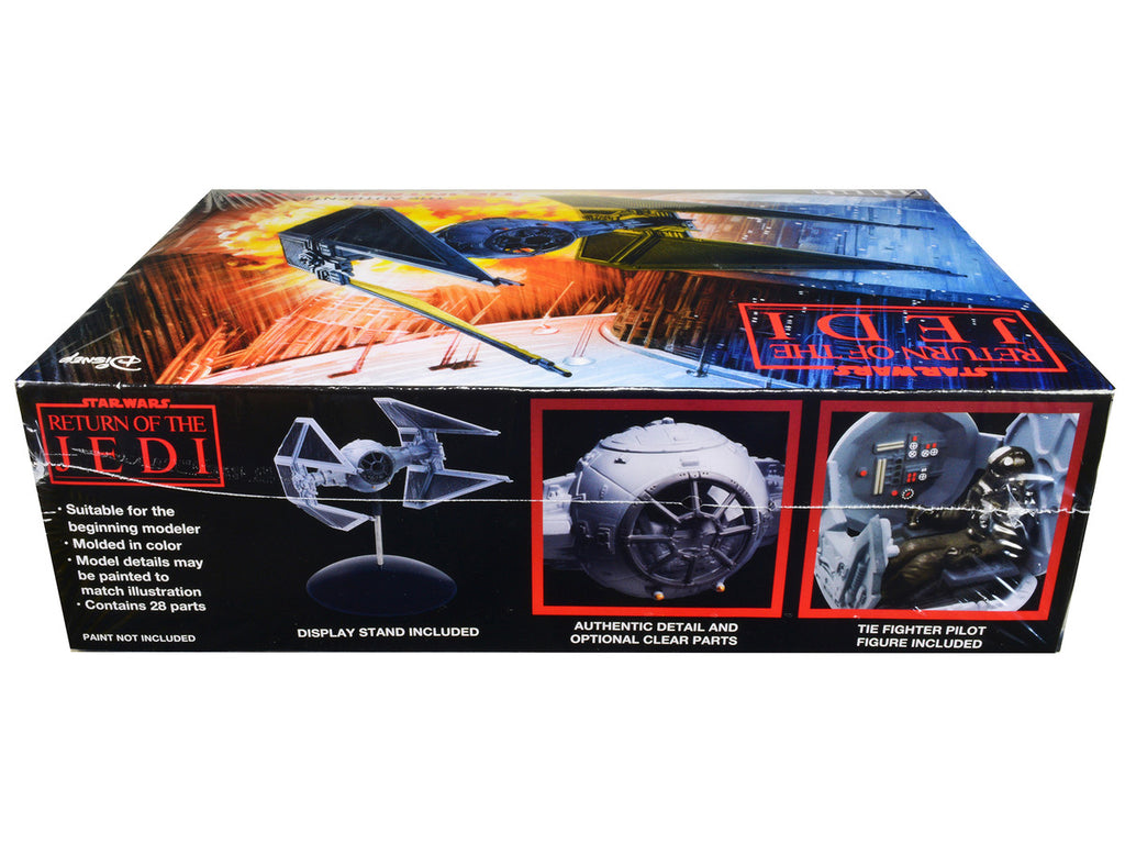 Skill 2 Model Kit Tie Interceptor Spacecraft "Star Wars: Return of the Jedi" (1983) Movie 1/48 Scale Model by MPC-1