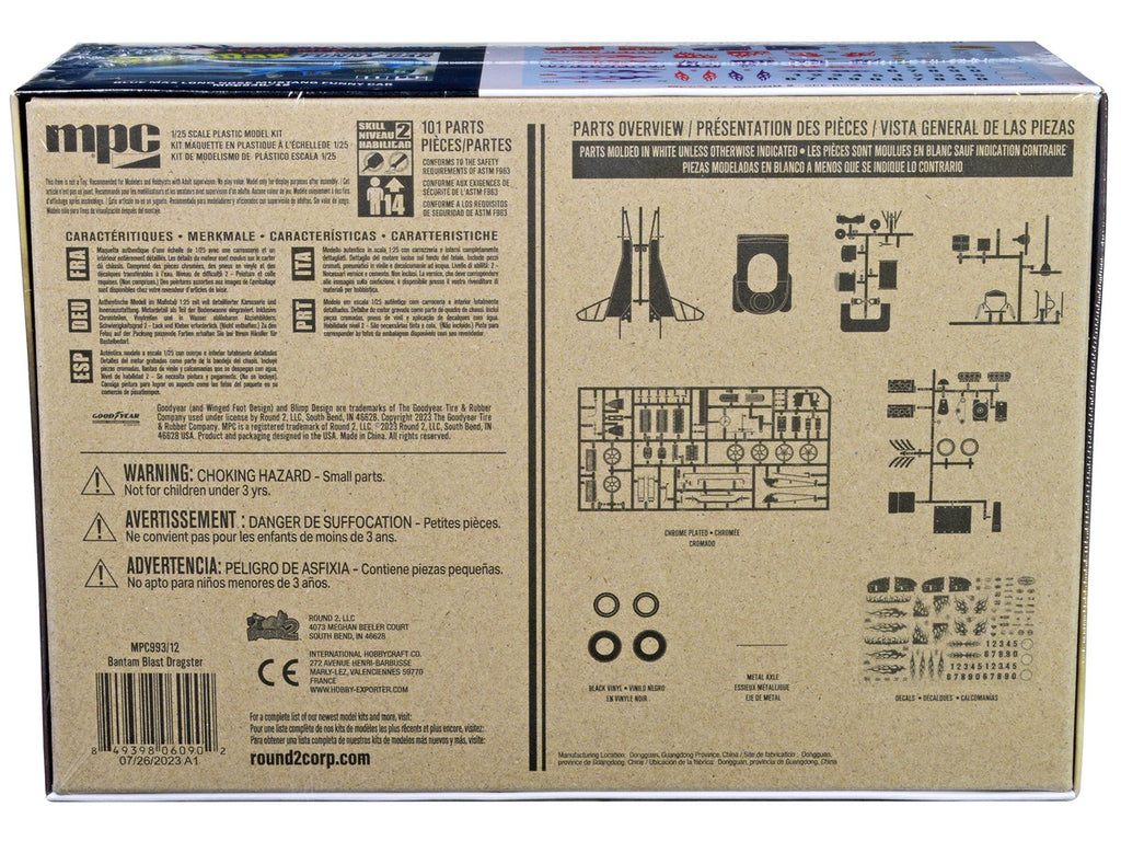 Skill 2 Model Kit "Bantam Blast" AA/FA Altered Roadster/Dragster 1/25 Scale Model by MPC-3