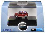 Austin Mini RHD (Right Hand Drive) Tartan Red with Union Jack Top 1/148 (N) Scale Diecast Model Car by Oxford Diecast-1