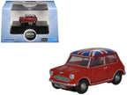 Austin Mini RHD (Right Hand Drive) Tartan Red with Union Jack Top 1/148 (N) Scale Diecast Model Car by Oxford Diecast-2